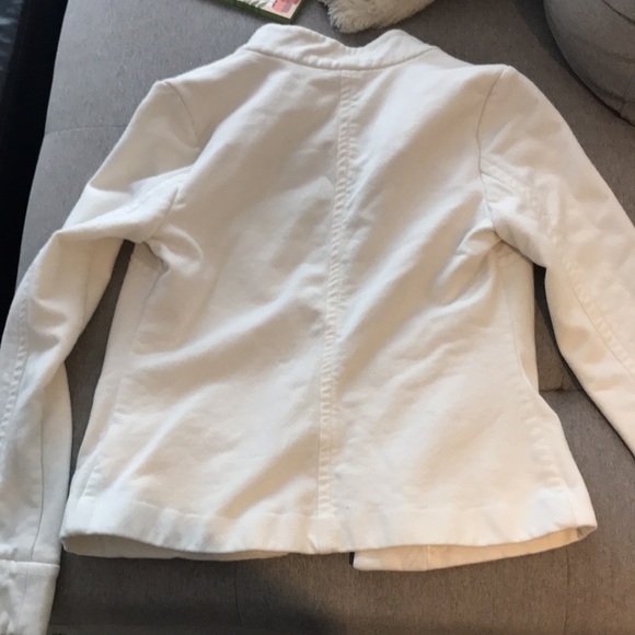 JACOB Cream Button Up Pea Coat Medium - Picture 5 of 9